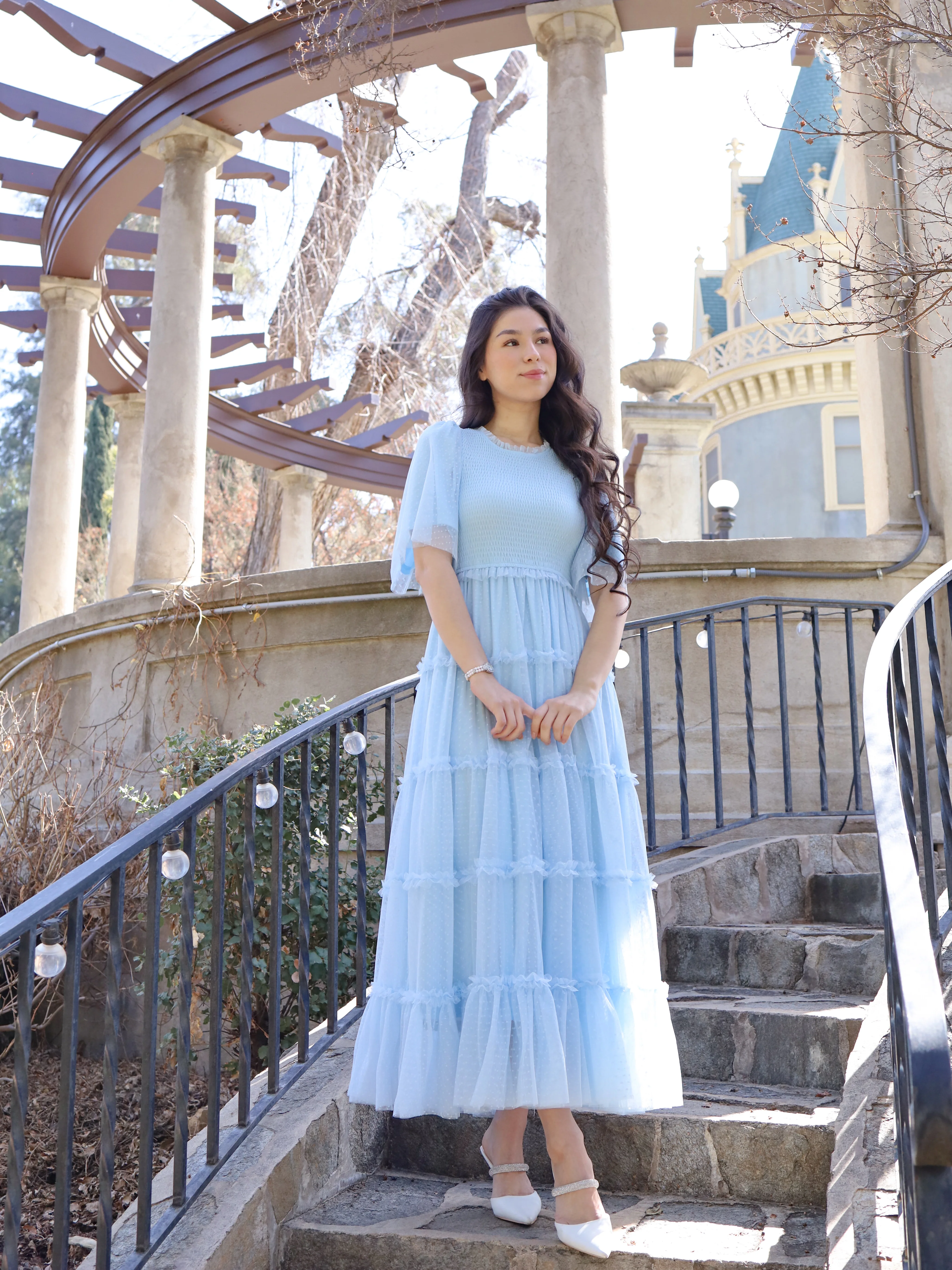Vintage Romance Dress - Baby Blue - Image 5