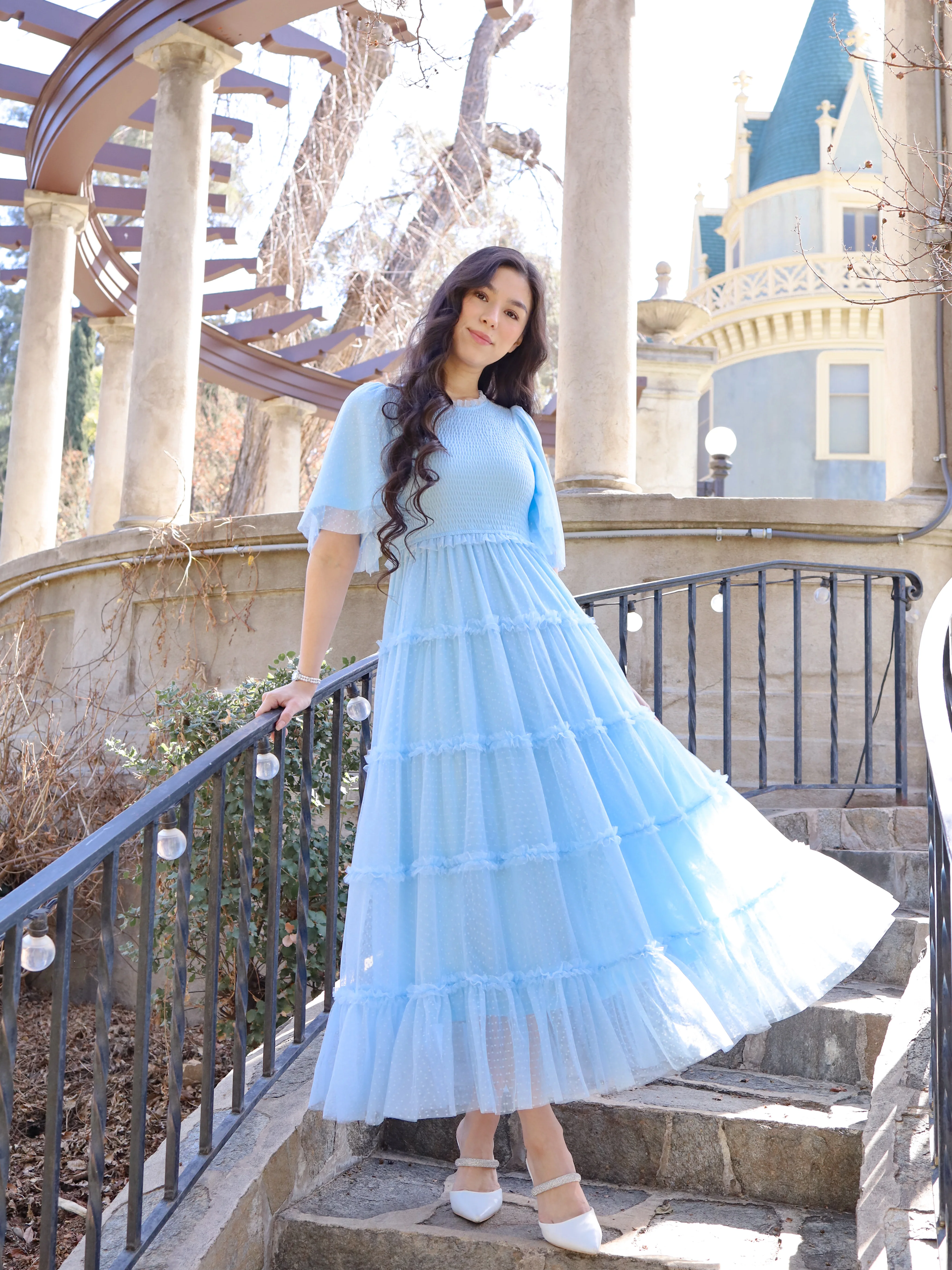 Vintage Romance Dress - Baby Blue - Image 6