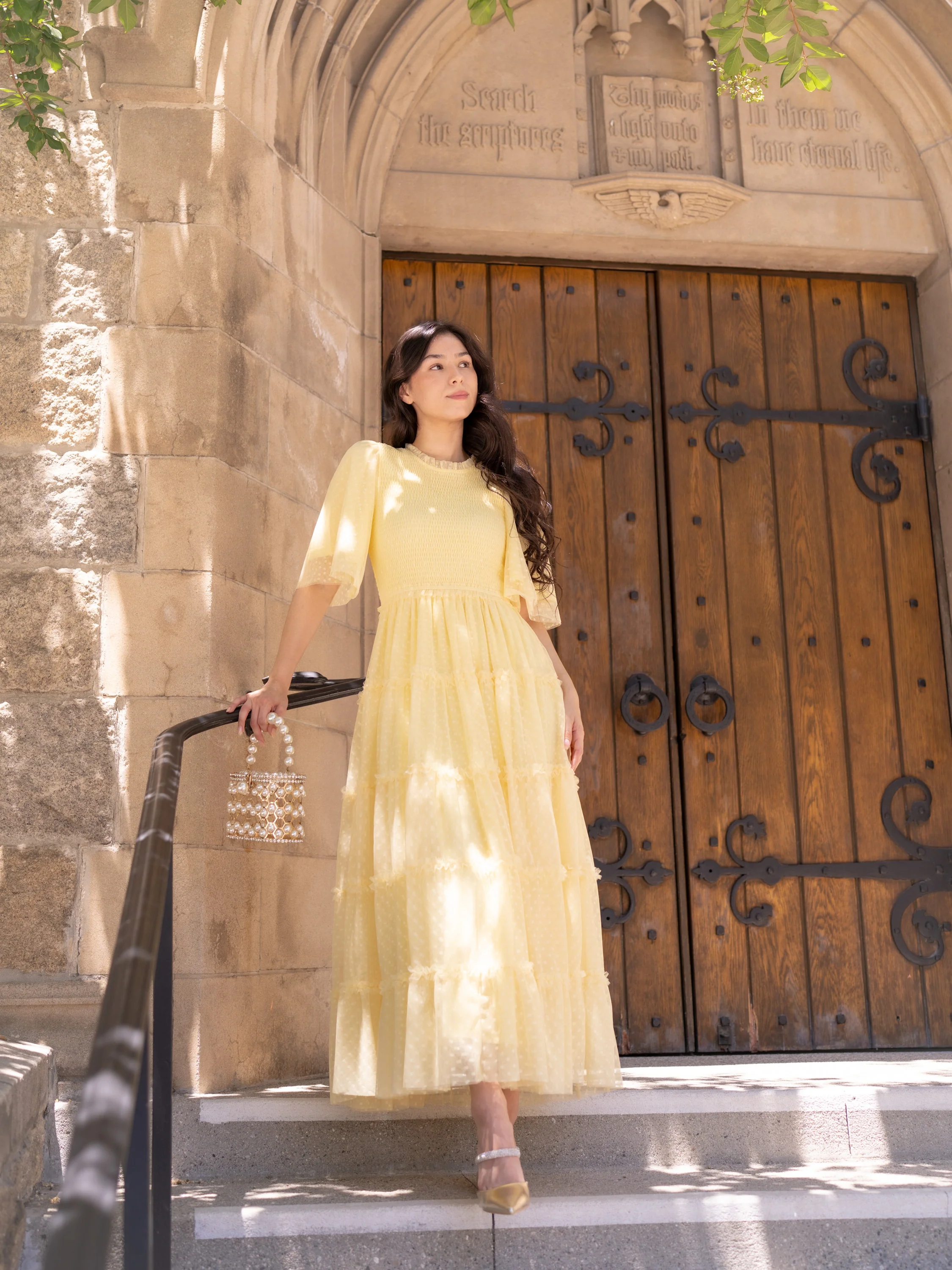 Vintage Romance Dress - Lemon Meringue - Image 8